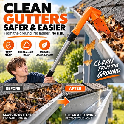 🔧 ✨ No-Climb Gutter Cleaning Tool